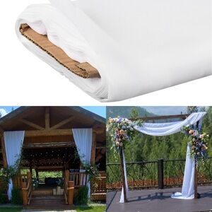 White Chiffon Fabric Bolt — 58” x 10 Yards | Wedding, Draping